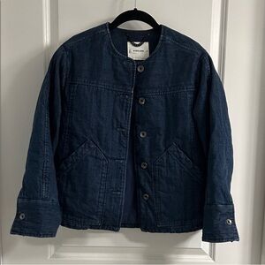 everlane - denim quilted barrel jacket
